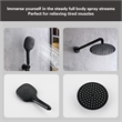 Elegant Kitchen and Bath George Brass Shower Faucet System in Matte Black