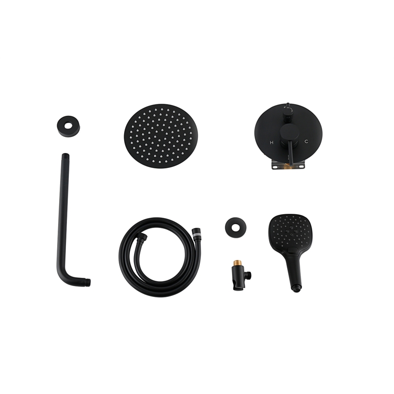 Elegant Kitchen and Bath George Brass Shower Faucet System in Matte Black