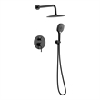 Elegant Kitchen and Bath George Brass Shower Faucet System in Matte Black