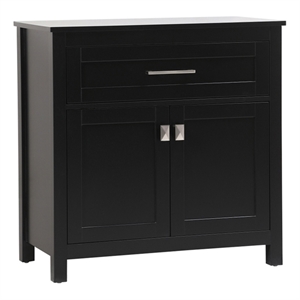 Elegant Kitchen and Bath Adian 30&quot Wood Storage Freestanding Cabinet in Black