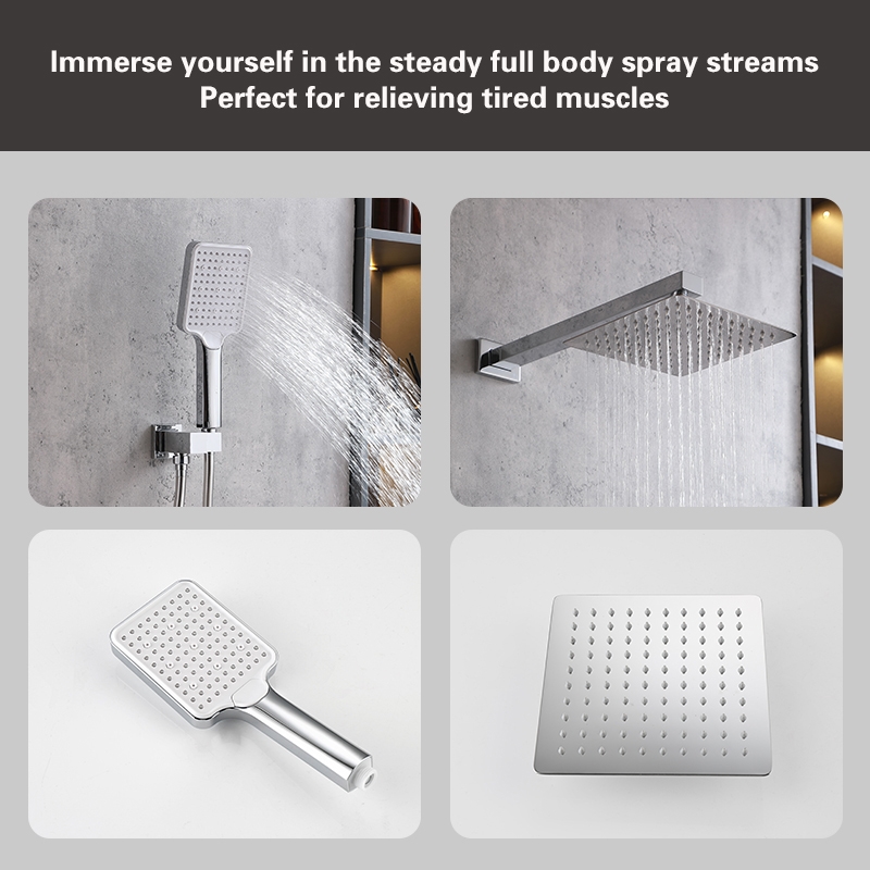 Elegant Kitchen and Bath Petar Brass Shower Faucet System in Chrome