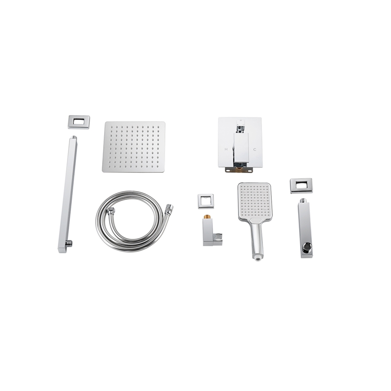 Elegant Kitchen and Bath Petar Brass Shower Faucet System in Chrome
