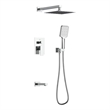 Elegant Kitchen and Bath Petar Brass Shower Faucet System in Chrome