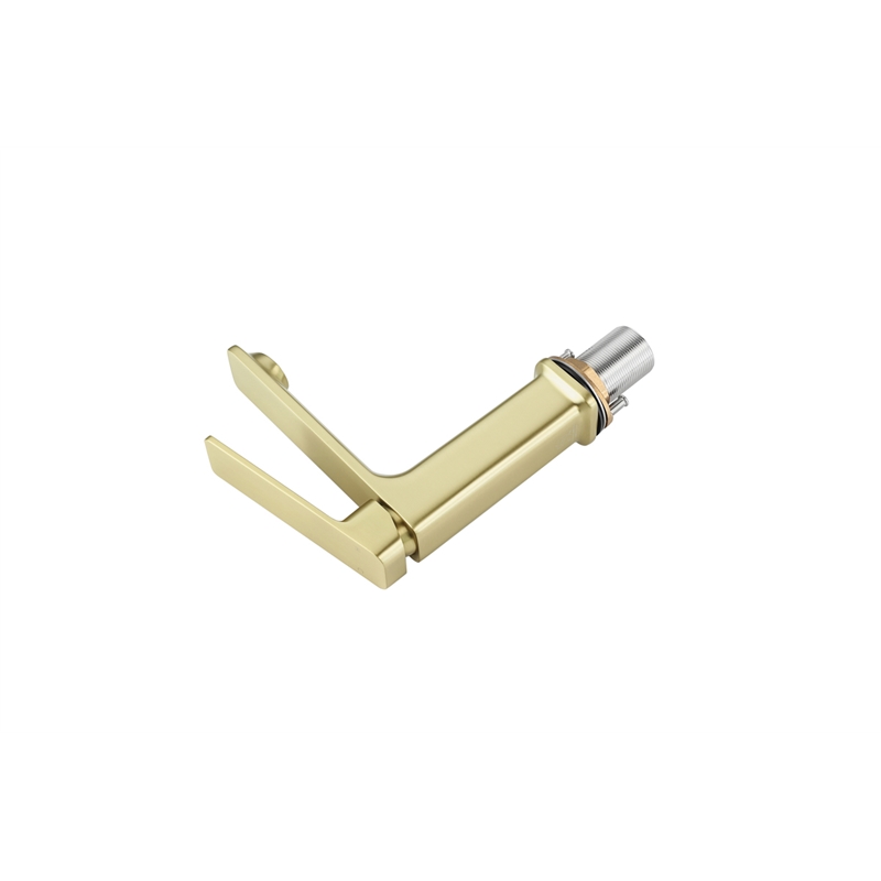 Elegant Kitchen and Bath Lena Brass Single Hole Bathroom Faucet in Brushed Gold