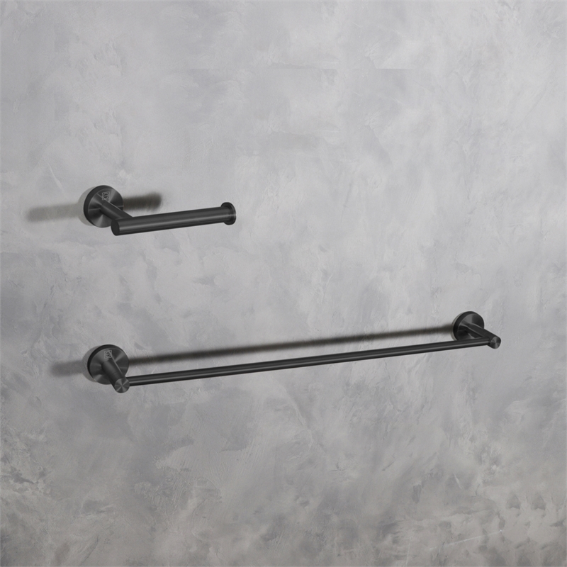 Elegant Kitchen and Bath Alma 2-Pc Stainless Steel Hardware Set in Black