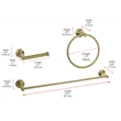 Elegant Kitchen and Bath Alma 3-Pc Stainless Steel Hardware Set in Gold