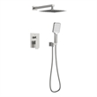 Elegant Kitchen and Bath Petar Brass Shower Faucet System in Nickel