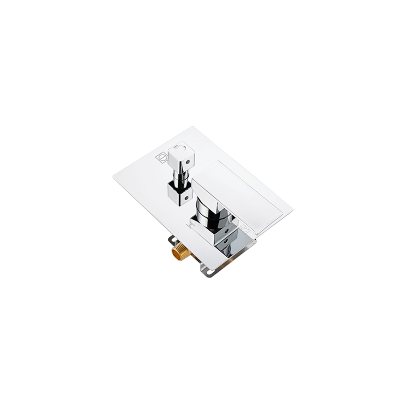 Elegant Kitchen and Bath Petar Brass Shower Faucet System in Chrome/White