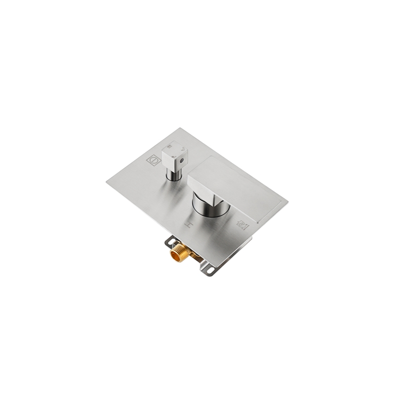 Elegant Kitchen and Bath Petar Brass Shower Faucet System in Brushed Nickel