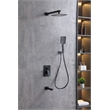 Elegant Kitchen and Bath Petar Brass Shower Faucet System in Matte Black