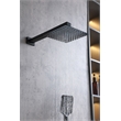Elegant Kitchen and Bath Petar Brass Shower Faucet System in Matte Black