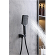 Elegant Kitchen and Bath Petar Brass Shower Faucet System in Matte Black