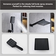 Elegant Kitchen and Bath Petar Brass Shower Faucet System in Matte Black