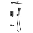 Elegant Kitchen and Bath Petar Brass Shower Faucet System in Matte Black