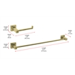 Elegant Kitchen and Bath Isla 2-Pc Stainless Steel Hardware Set in Gold