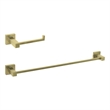 Elegant Kitchen and Bath Isla 2-Pc Stainless Steel Hardware Set in Gold
