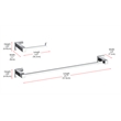 Elegant Kitchen and Bath Isla 2-Pc Stainless Steel Hardware Set in Chrome