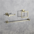Elegant Kitchen and Bath Isla 3-Pc Stainless Steel Hardware Set in Brushed Gold