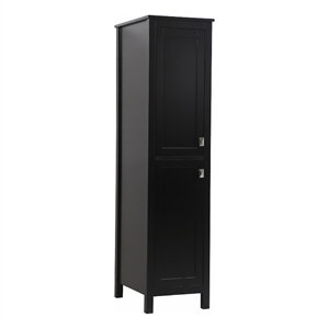 Elegant Kitchen and Bath Adian 16&quot Wood Storage Freestanding Cabinet in Black