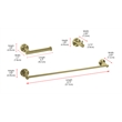 Elegant Kitchen and Bath Freya 3-Pc Stainless Steel Hardware Set in Gold
