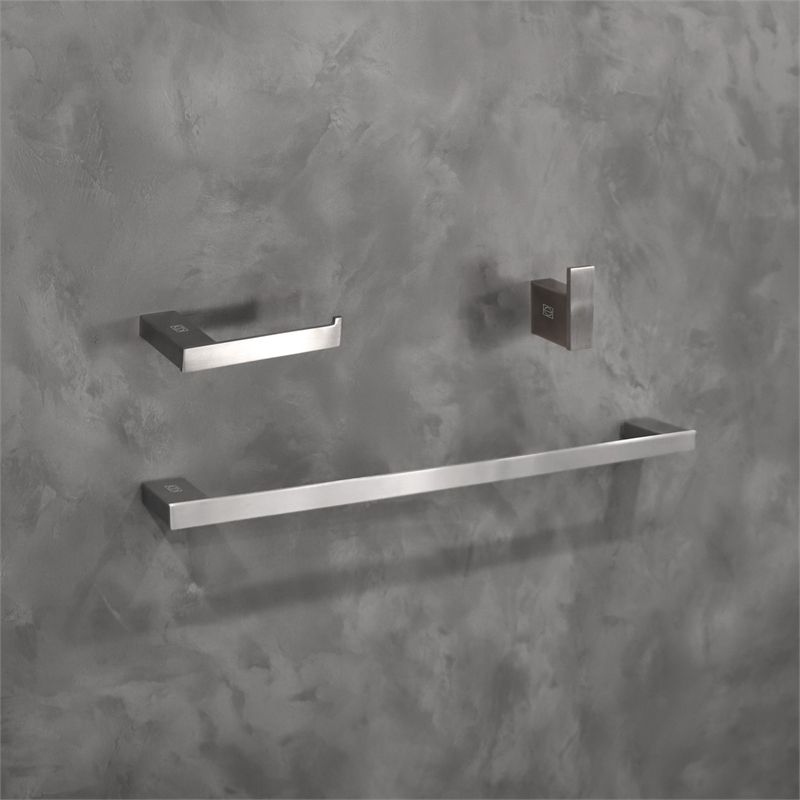 Elegant Kitchen and Bath Sofia 3-Pc Stainless Steel Hardware Set in Nickel