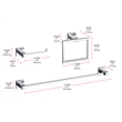 Elegant Kitchen and Bath Isla 3Pc Stainless Steel Hardware Set in Chrome