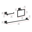 Elegant Kitchen and Bath Isla 3-Pc Stainless Steel Hardware Set in Matte Black