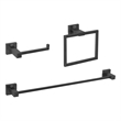 Elegant Kitchen and Bath Isla 3-Pc Stainless Steel Hardware Set in Matte Black