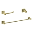 Elegant Kitchen and Bath Isla 3-Pc Stainless Steel Hardware Set in Gold