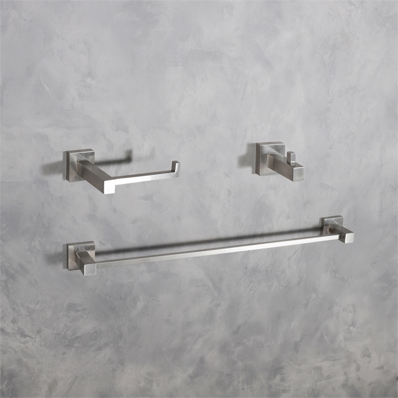Elegant Kitchen and Bath Isla 3-Pc Stainless Steel Hardware Set in Nickel