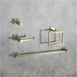 Elegant Kitchen and Bath Isla 4-Pc Stainless Steel Hardware Set in Gold