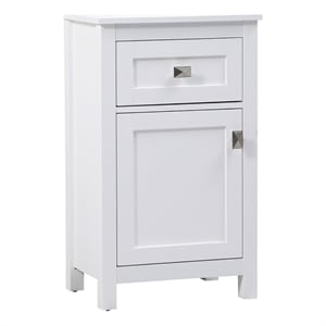 Elegant Kitchen and Bath Adian 18&quot Wood Storage Freestanding Cabinet in White