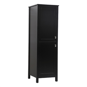 Elegant Kitchen and Bath Adian 20&quot Wood Storage Freestanding Cabinet in Black