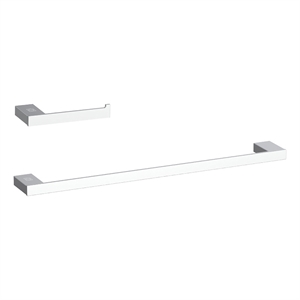 Elegant Kitchen and Bath Sofia 2-Pc Stainless Steel Hardware Set in Chrome