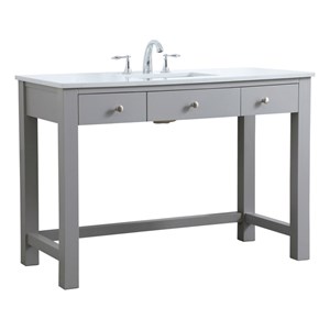 Elegant Kitchen and Bath Hudson 48&quot Solid Wood Bathroom Vanity in Gray