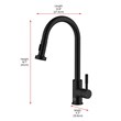Elegant Kitchen and Bath Sem Stainless Steel Kitchen Faucet in Matte Black