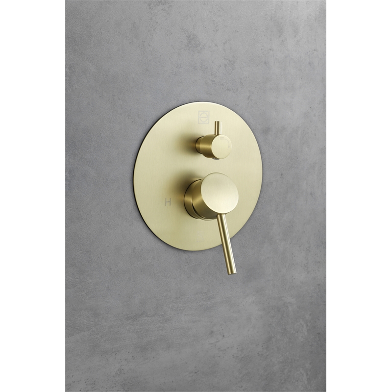 Elegant Kitchen and Bath George Brass Shower Faucet System in Brushed Gold