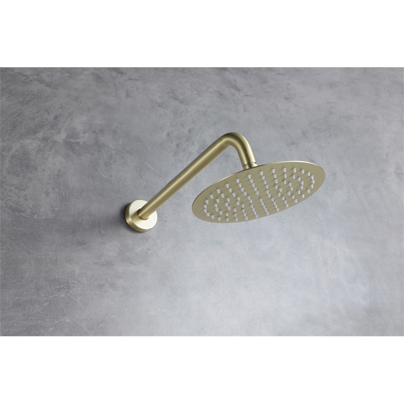 Elegant Kitchen and Bath George Brass Shower Faucet System in Brushed Gold