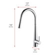 Elegant Kitchen and Bath Lucas Stainless Steel Kitchen Faucet in Chrome
