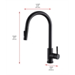 Elegant Kitchen and Bath Jack Stainless Steel Kitchen Faucet in Matte Black