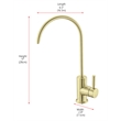 Elegant Kitchen and Bath Rian Stainless Steel Cold Water Dispenser in Gold