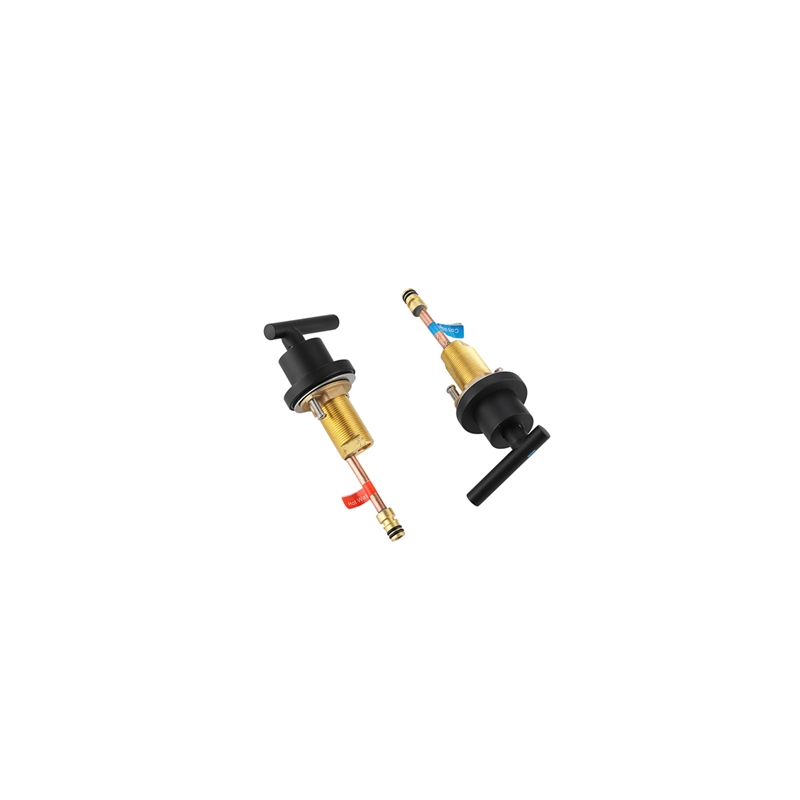 Elegant Kitchen and Bath Leah Brass Double Handle Bathroom Faucet in Matte Black