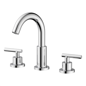 Elegant Kitchen and Bath Leah Brass Double Handle Bathroom Faucet in Chrome
