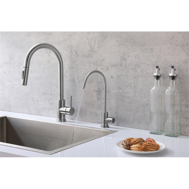Elegant Kitchen and Bath Rian Stainless Steel Cold Water Dispenser in Nickel