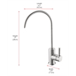Elegant Kitchen and Bath Rian Stainless Steel Cold Water Dispenser in Nickel
