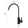 Elegant Kitchen and Bath Rian Stainless Steel Cold Water Dispenser in Black