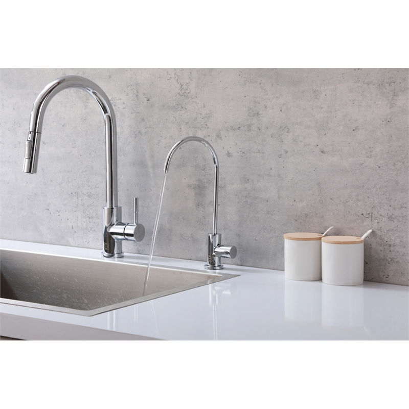 Elegant Kitchen and Bath Rian Stainless Steel Cold Water Dispenser in Chrome