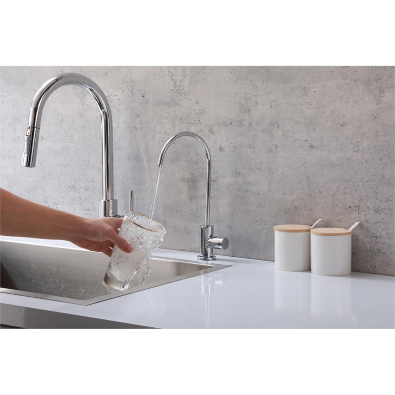 Elegant Kitchen and Bath Rian Stainless Steel Cold Water Dispenser in Chrome