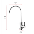 Elegant Kitchen and Bath Rian Stainless Steel Cold Water Dispenser in Chrome