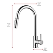 Elegant Kitchen and Bath Luca Stainless Steel Kitchen Faucet in Chrome